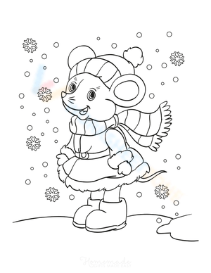 Cute Winter Mouse