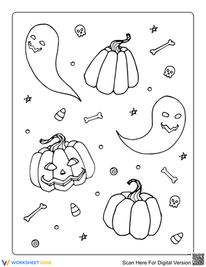 Pumpkins and ghosts