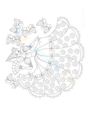 Princess with Butterflies