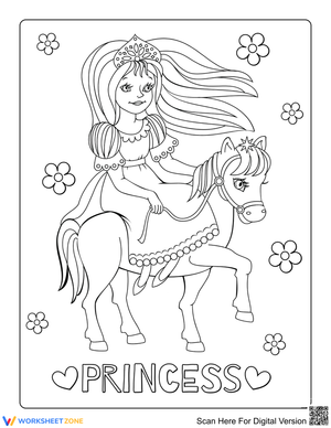 Princess riding horse