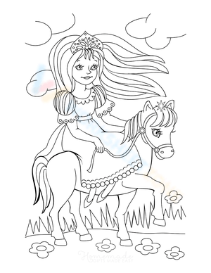 Princess riding horse