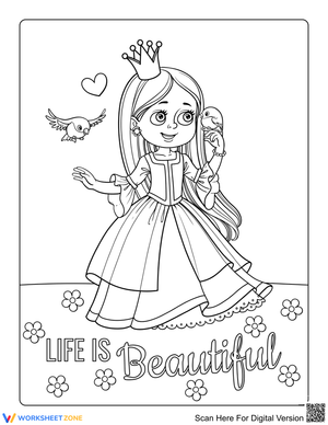 Princess with birds