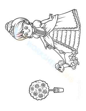 Princess walking poodle