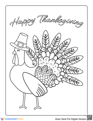 Turkey Wearing Pilgrim Hat