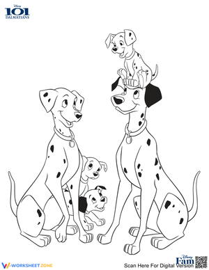 101 Dalmatians Coloring Page | Essential Kindergarten Art