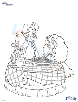 Lady and the Tramp Illustration
