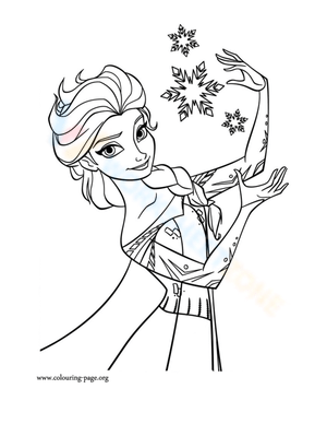 Elsa Making Snowflakes Illustration