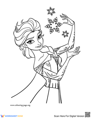 Elsa Making Snowflakes Illustration