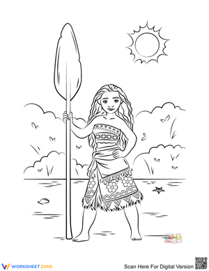 Moana Coloring Page | Essential Kindergarten Printable