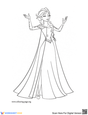 Printable Elsa Coloring Page | Grade K-5 Arts & Crafts