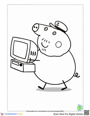 Peppa Pig Coloring Page | Essential Grade K-2 Printable