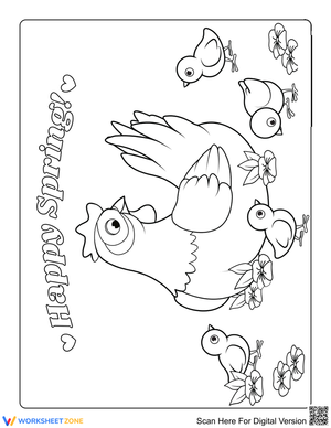Mother Hen Coloring Page | Essential Grade K-2 Ready