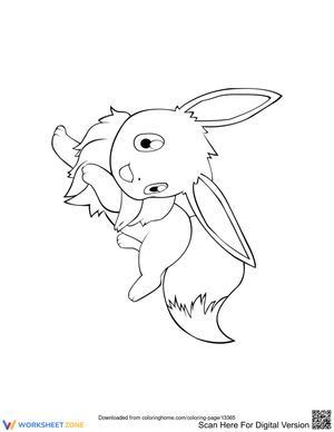 Eevee Smiling Coloring Page | Essential Grade K-5 Art