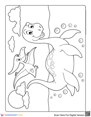 Printable Dinosaur Coloring Page | Kindergarten Arts