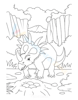 Styracosaurus with eggs