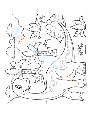 Large Dinosaur with Eggs