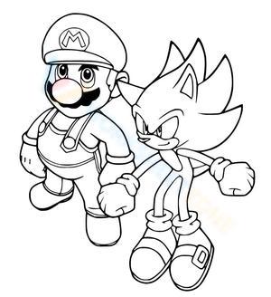 Mario and Sonic Illustration