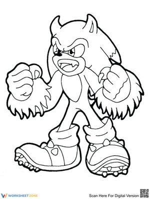 Strong Werehog Sonic Coloring Page 