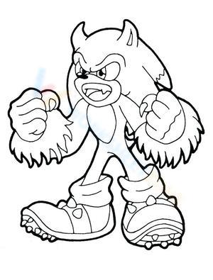 Strong Werehog Sonic Coloring Page 