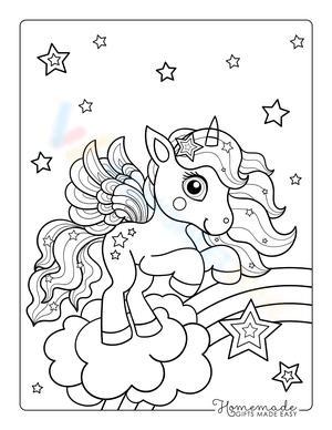 Baby Unicorn on Rainbow