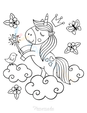 Cute Unicorn in the Cloud