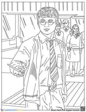 Harry Using Magic Illustration