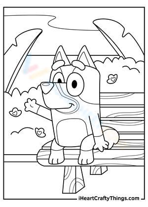 Grade 1 Bluey Coloring Pages Worksheets 2024