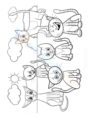 Cats on a Sunny Day Illustration
