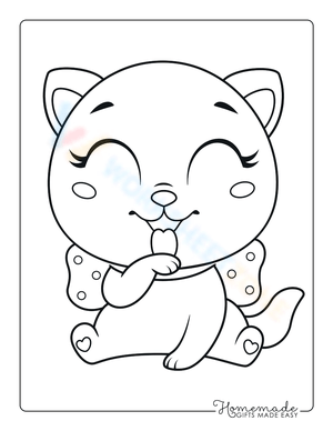 Cute Baby Cat Smiling Illustration