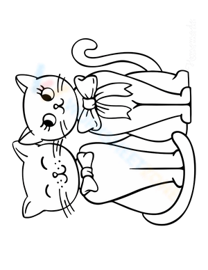 Pair of Cats Illustration