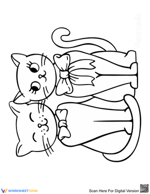 Pair of Cats Illustration