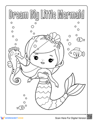 Cute Mermaid Illustration