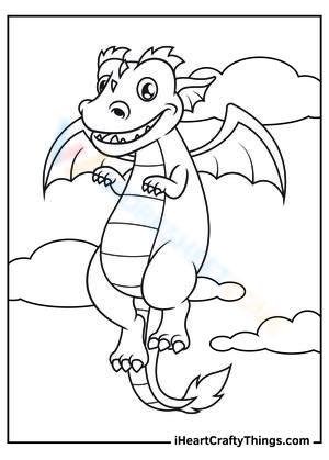 Dragon Baby Flying Illustration