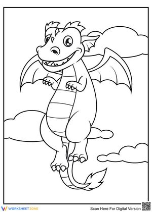 Dragon Baby Flying Illustration