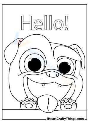 Dog Saying Hello Illustration