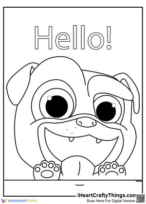 Dog Saying Hello Illustration