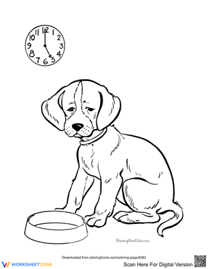 Dog Feeling Hungry Illustration