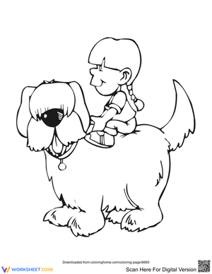 A Dog and a Girl Illustration