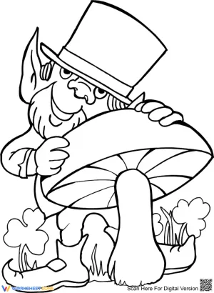 Leprechauns and the Mushroom Illustration Worksheet