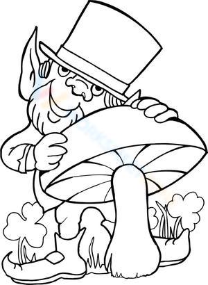 Leprechauns and the Mushroom Illustration Worksheet