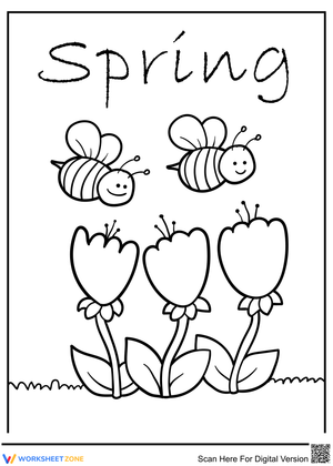 Bee and flowers