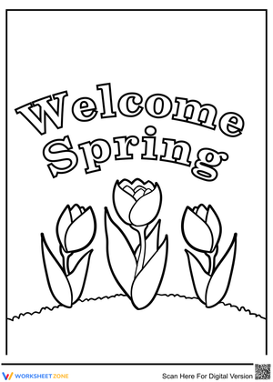 Welcome Spring Illustration Worksheet