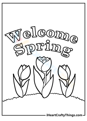 Welcome Spring Illustration Worksheet