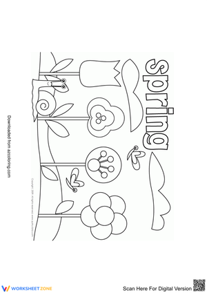 Nature in Spring Illustration Worksheet