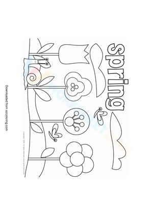 Nature in Spring Illustration Worksheet