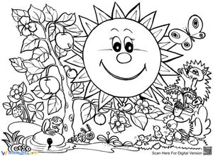 Big Sun and the Forest Illustration Worksheet