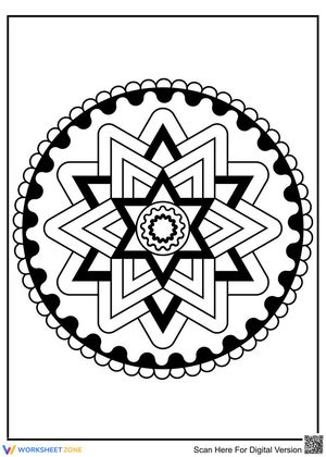 Mandala Design Coloring Worksheet