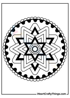 Mandala Design Coloring Worksheet