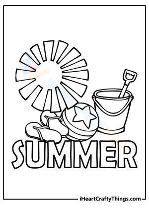 Summer Objects Illustration Worksheet