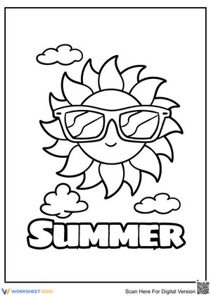 Lovely Sun Illustration Worksheet